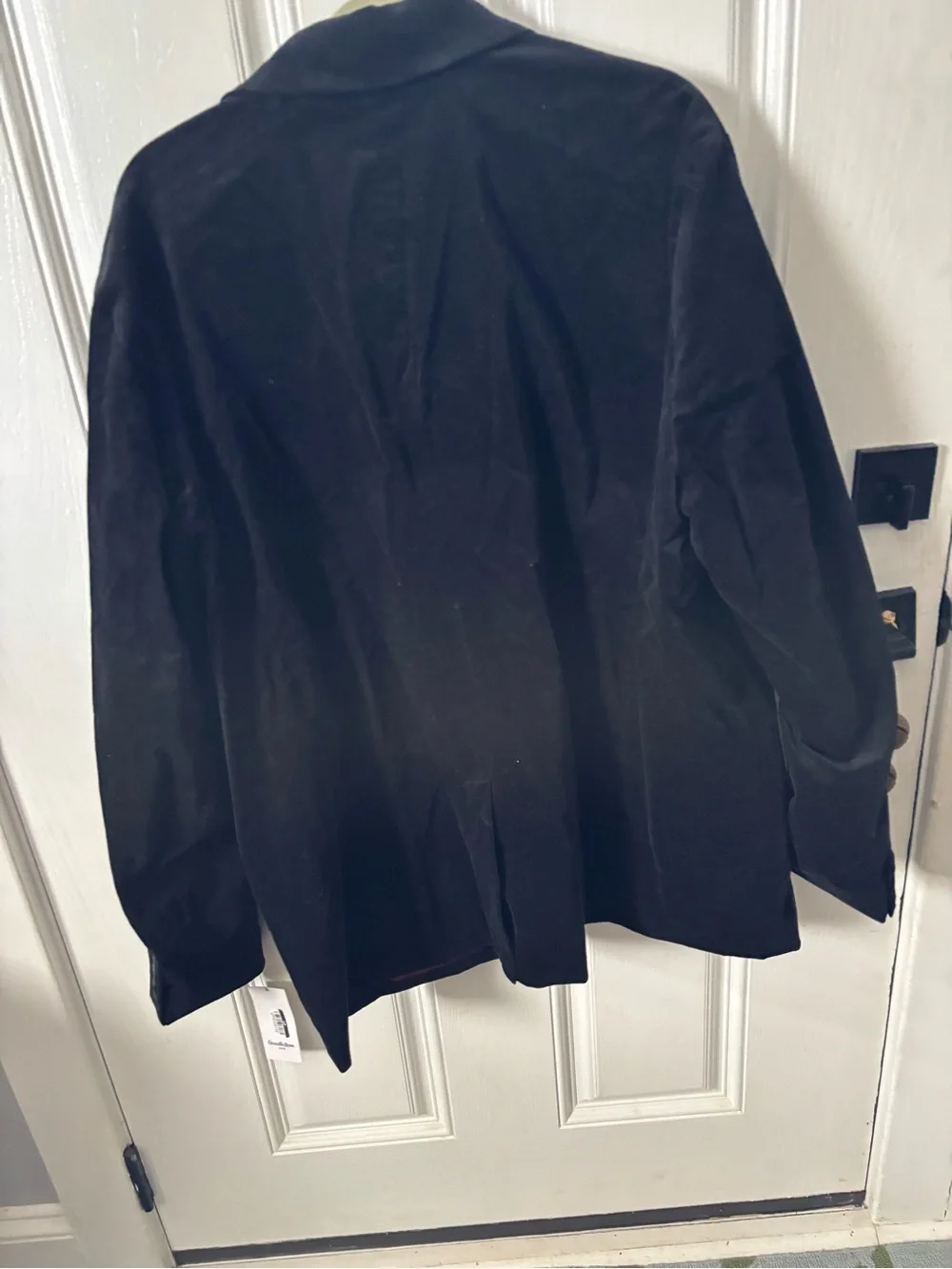 Goodfellow & Co Black Suede Sport Coat with Burgundy Lining